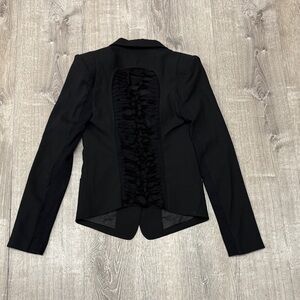 BCBG Black Ruched Back Blazer size XS
